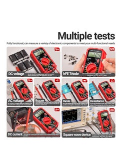 Generic 1999 Counts Multimeter for Resistance Testing, Ideal for Televisions, Refrigerators, and Air Conditioners; Measures Current and Resistance (Red) for Various Electronic Devices.  - Image 4