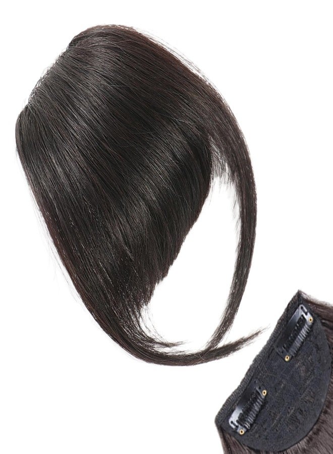 TEMPERIA Front Fake Bangs Hair Extensions For Women - Clip On Side Curtain Bangs Fringes Hair Extensions for Wedding - Cute Hair Accessories for Women & Girls - 1 Pc - Natural Brown (MN04) - Image 1