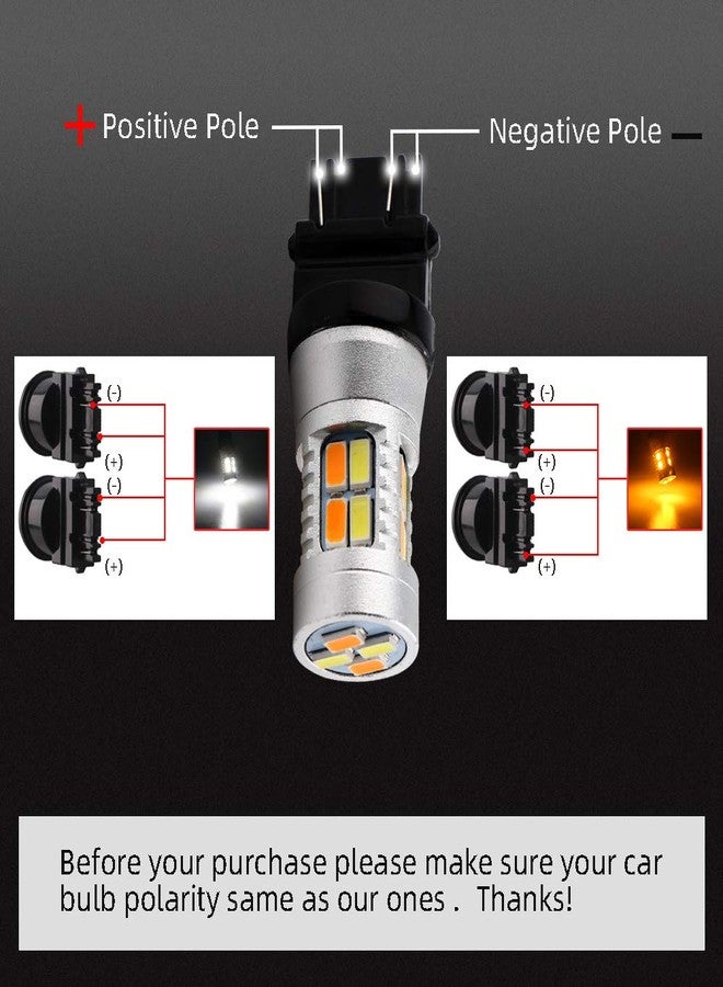 Grandview 3157 Amber/White Switchback Turn Signal LED Light Bulbs 12V LED Replacement Light 3457 3155 4057 4057 3047 3057-4pcs - Image 5