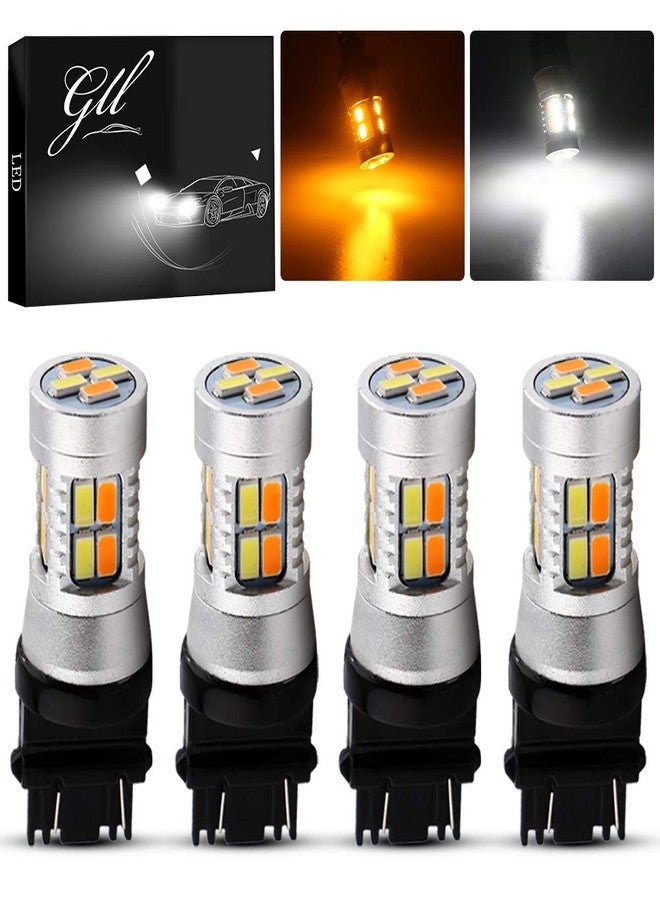 Grandview 3157 Amber/White Switchback Turn Signal LED Light Bulbs 12V LED Replacement Light 3457 3155 4057 4057 3047 3057-4pcs - Image 1