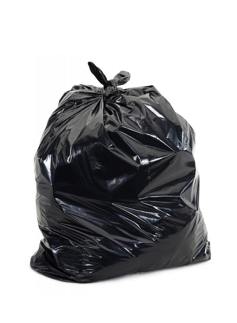 Disposable Strong & Biodegradable Trash Can Bin Liners, 5 Rolls  Small Black Trash Bags Strong Garbage Bags, Waste Basket Liner, for Home, Kitchen, Office 110 X 130CM 20KG - Image 1