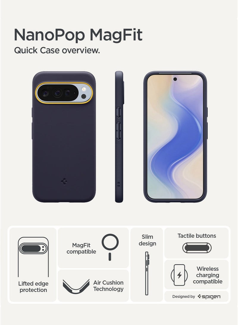 Spigen Nano Pop MagFit Google Pixel 10 Pro XL MagSafe Case Cover [Pixelsnap and MagSafe compatible] - Blueberry Navy - Image 3