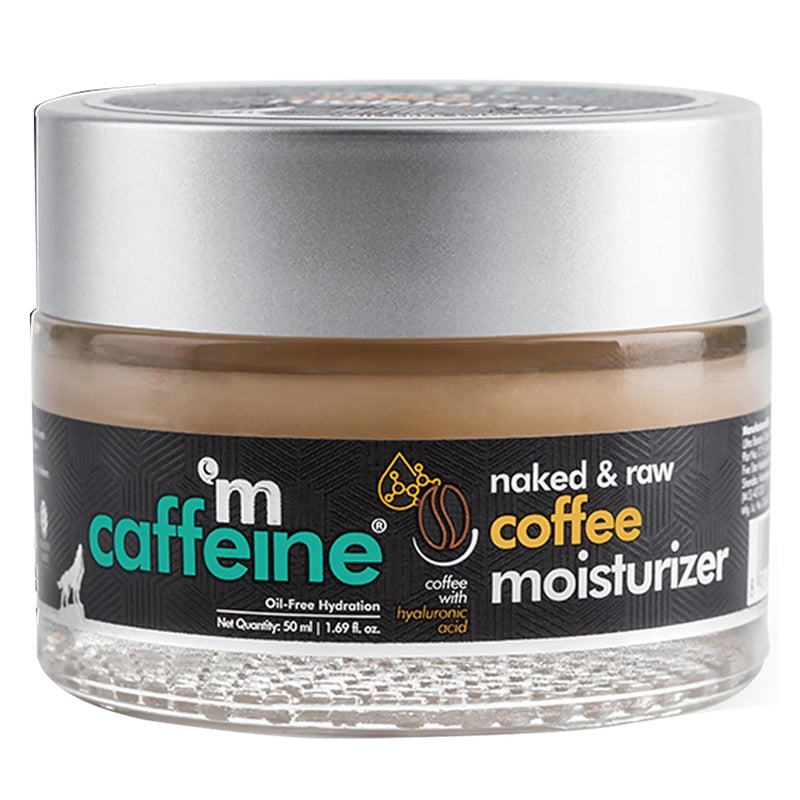 mCaffeine Naked and Raw Coffee Moisturizer  48Hour Face Cream Controls Excess Oil  GelBased Lotion Instant Moisture  Hyaluronic Acid  169 oz