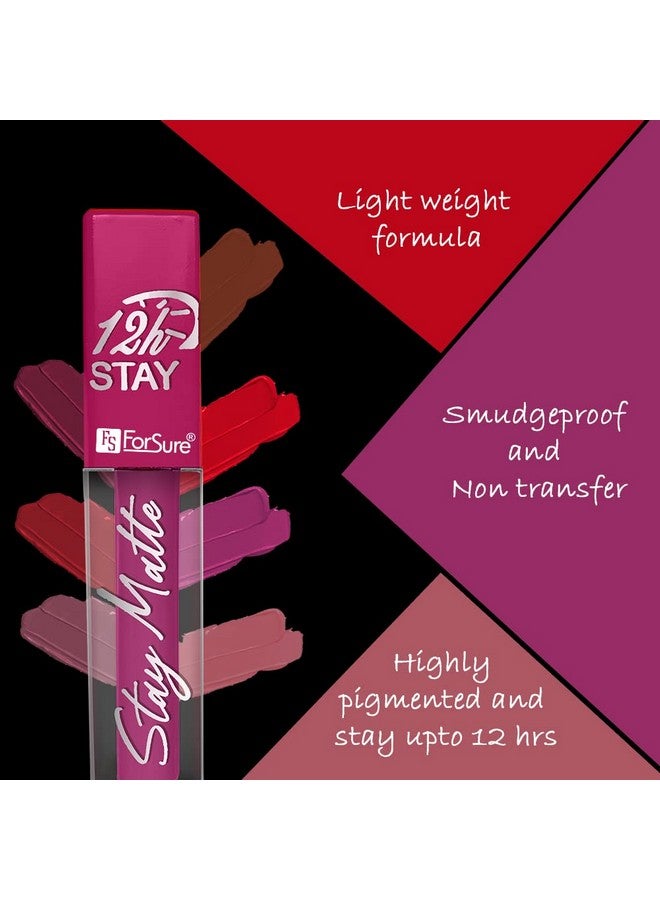 FORSURE ® Non Transfer Waterproof Longlast Liquid Matte Mini Lipstick (Adorable Nude) - Image 4
