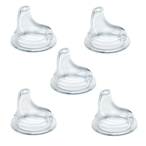 NUK Replacement Silicone Spout for All NUK Active and Learner Cups, Clear, Pack of 5 - Image 1