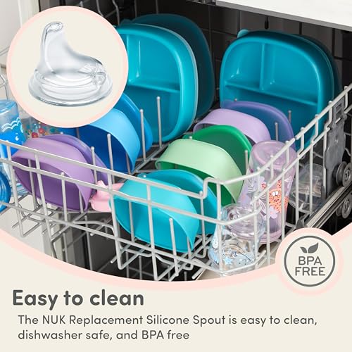NUK Replacement Silicone Spout for All NUK Active and Learner Cups, Clear, Pack of 5 - Image 5