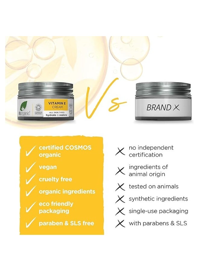 dr.organic كريم فيتامين E من دكتور أورجانيك، ترطيب واستعادة - Image 5