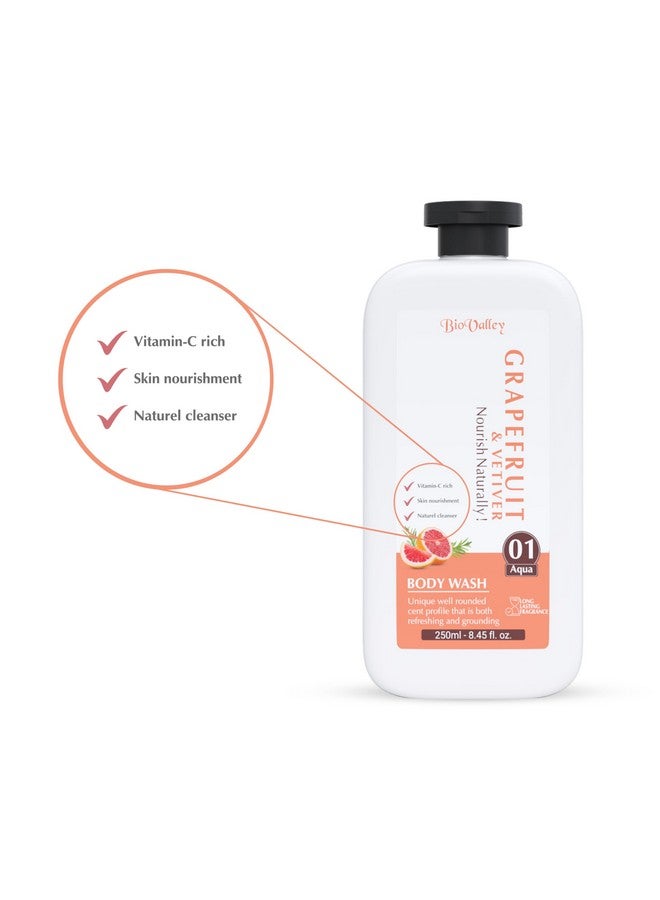 Bio Valley Daily Shower Body Wash with Blissful Spa Experience Deeply Nourishing Softer, Glowing & Smoother Skin for Men and Women All Skin Type - Grapefruit (250ml) - Image 5