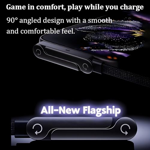 Yaslayp Invisible Holder Charger Cable with Stand,Type-C to Type-C,240W PD Fast Charging Cable with 360° Adjustable Metal Stand,2 in 1 Invisible Holder Charger Cable with Stand for Desk, Gaming(2PC) - Image 4