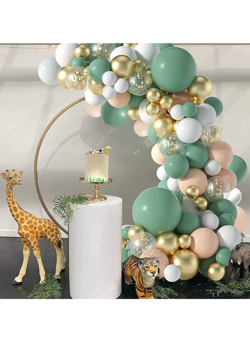 Rokigo 117PCs Pieces Balloons Garland Green Latex Balloon Garland Avocado Green for Birthday Wedding Graduation Proposal Decoration Party Decoration - Image 1