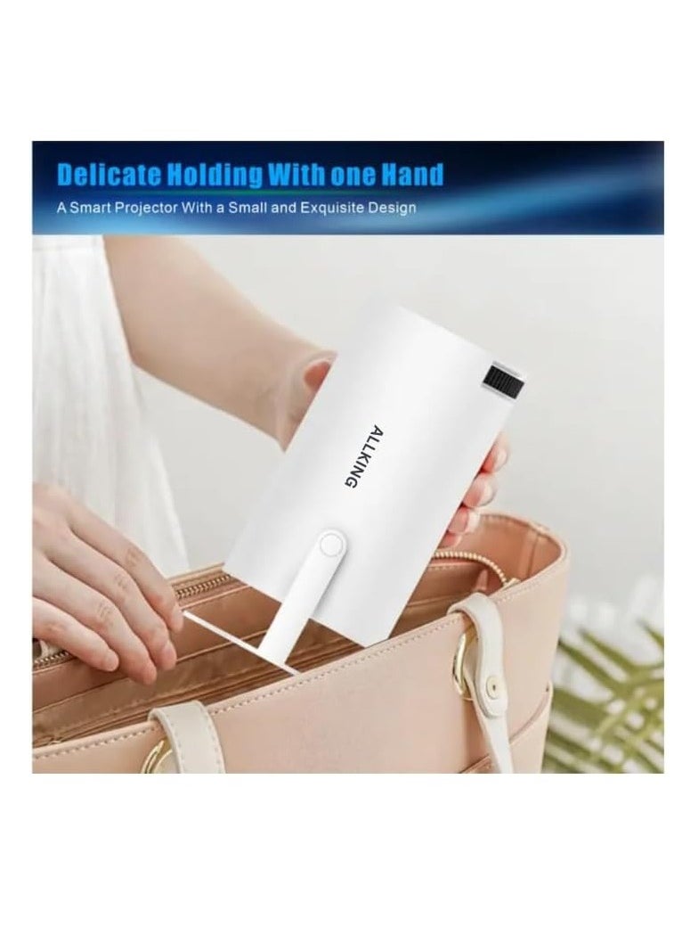 [Electric Focus] Mini Projector with Android System, Portable Projector with WIFI and Bluetooth, Auto Keystone Correction, FULL HD 720P, Outdoor Movie Projector