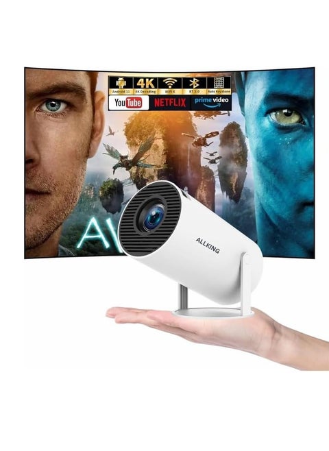 [Electric Focus] Mini Projector with Android System, Portable Projector with WIFI and Bluetooth, Auto Keystone Correction, FULL HD 720P, Outdoor Movie Projector