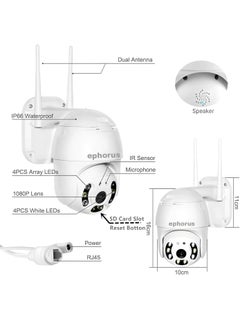 ephorus ephorus V380pro WiFi Camera Outdoor and Indoor Waterproof ip66 Security Camera Colour Night Vision Two Way Audio Full HD  - Image 2