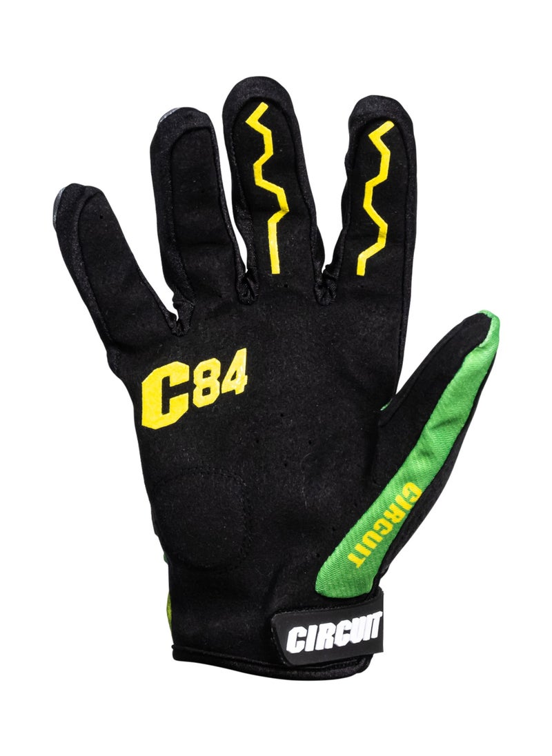 CIRCUIT - Circuit Gloves Reflex Black/Yellow/Green - Image 1