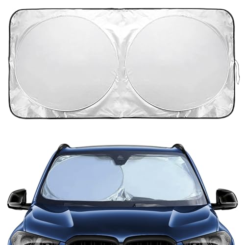 BNYD Car Windshield Sun Shade - Foldable Reflective Sun Visor for Cars, SUVs, Trucks, and Vehicles | Heat Blocking Sunshade to Keep Interior Cool | Summer Automotive Accessories - Image 5