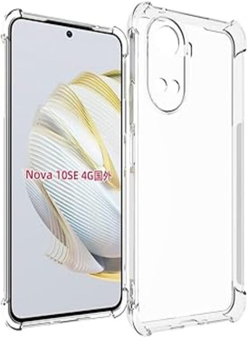 Protective Shock Absorption Bumper soft Transparent Armor Case For Huawei Nova 10 SE (Clear)