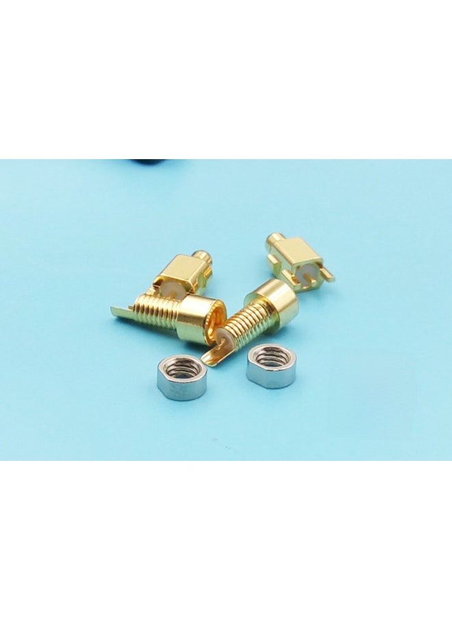 Generic - Enhanced Version Universal Universal Mmcx Base Shure Pin Socket Base Pure Copper Gold Plated Built-in Threaded Nut-Color:One Enhanced Version Base - Image 1