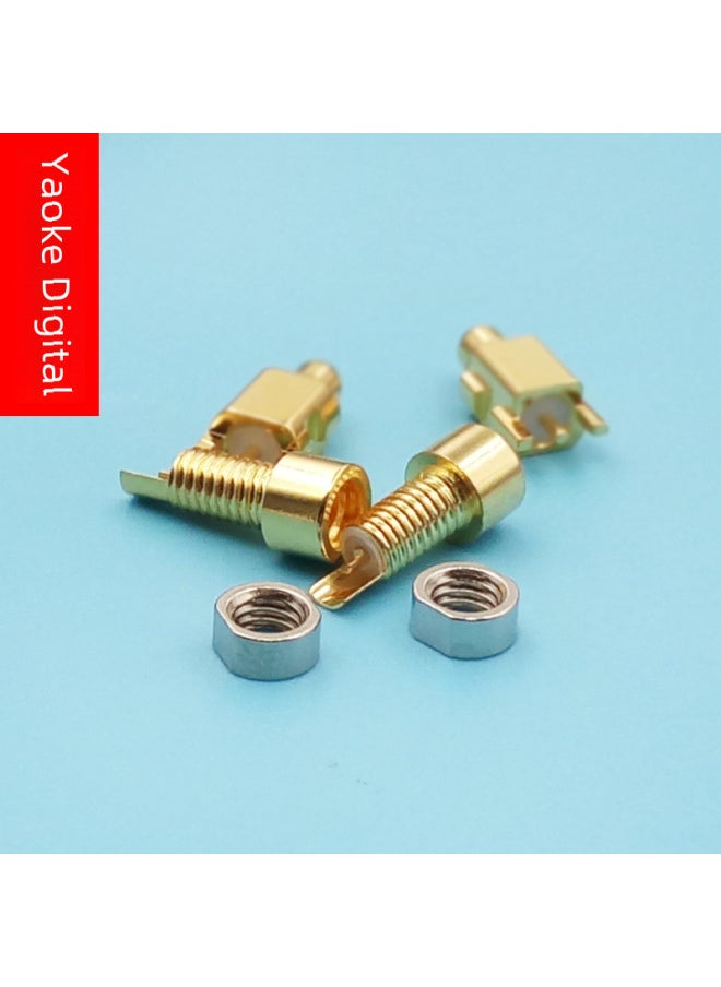 Generic - Enhanced Version Universal Universal Mmcx Base Shure Pin Socket Base Pure Copper Gold Plated Built-in Threaded Nut-Color:One Enhanced Version Base - Image 1