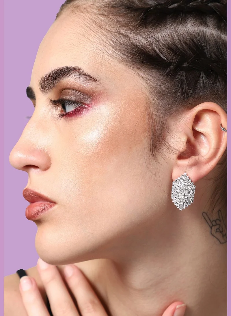 SOHI Gold Plated Party Designer Stone Drop Earring For Women
