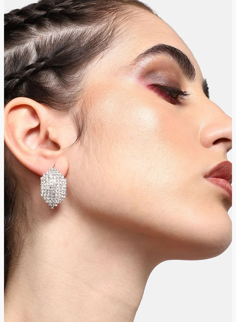 SOHI Gold Plated Party Designer Stone Drop Earring For Women