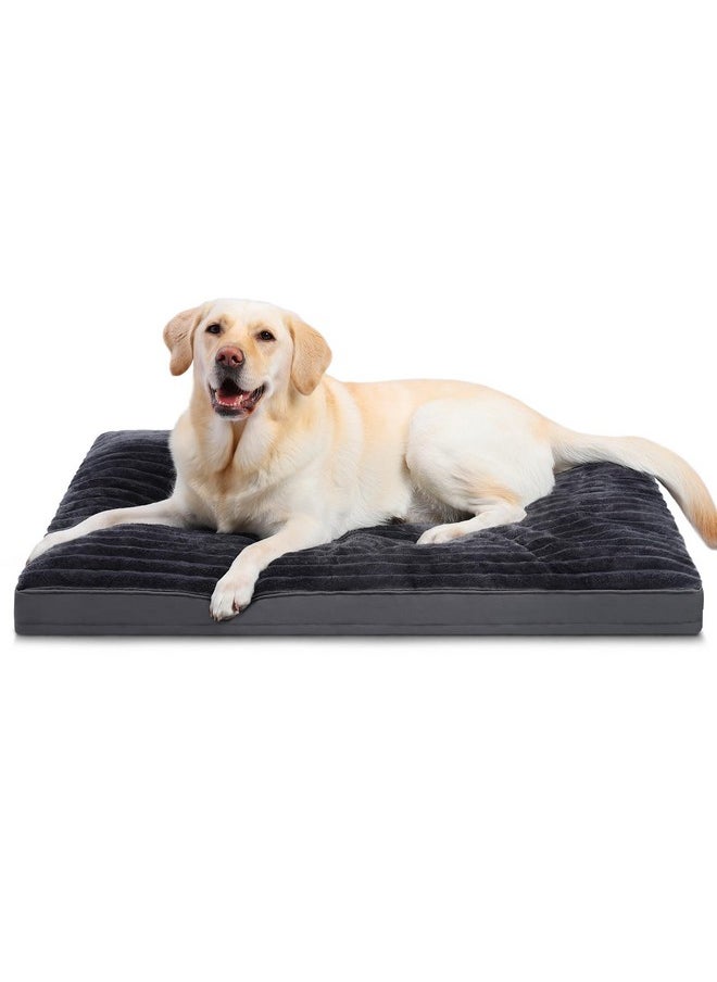 Vonabem - Large Dog Bed Washable With Removable Cover Waterproof, Dog Crate Beds For Xl Large Medium Small Dogs Cats, Soft Flannel Pet Beds AntiSlip Kennel Pad 36 Inch - Image 1