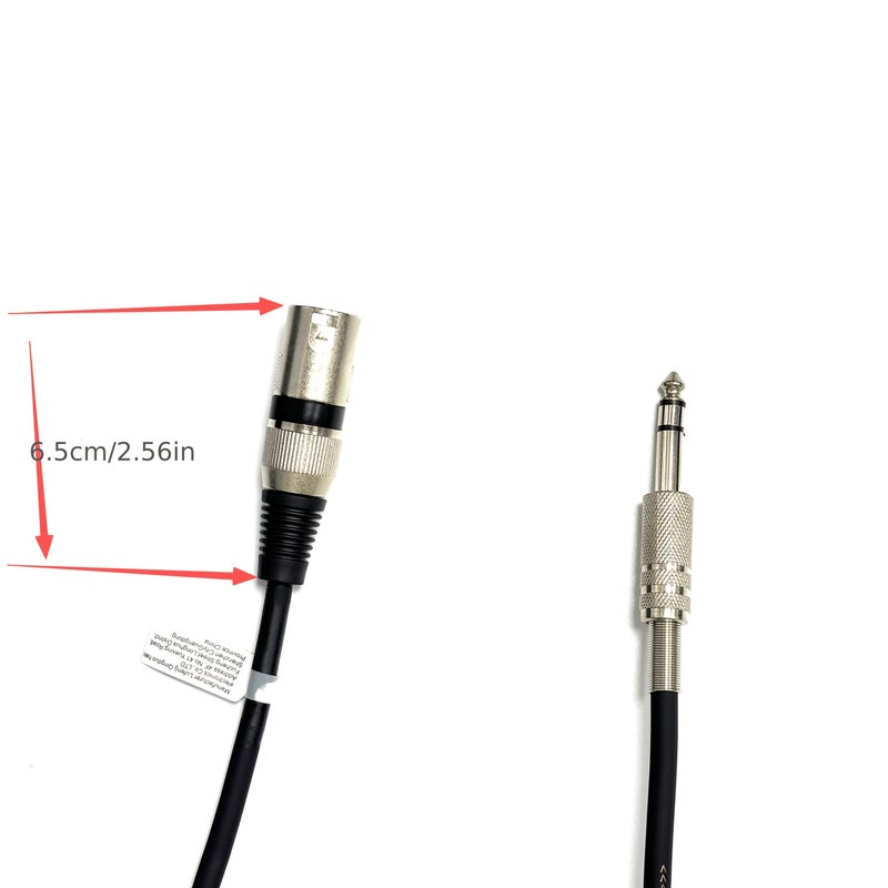 Dual Shielded 6.35mm To XLR M Balanced Audio Cable 8m Black - Image 2