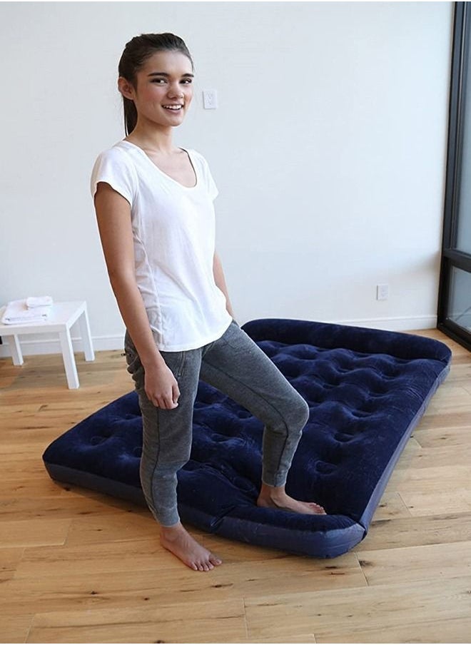 Bestway - Inflatable Air Mattress - 2 Person Velvet Air Bed, Comfortable and Perfect for Camping and Home Use - 203cm x 183cm x 22cm - Image 1