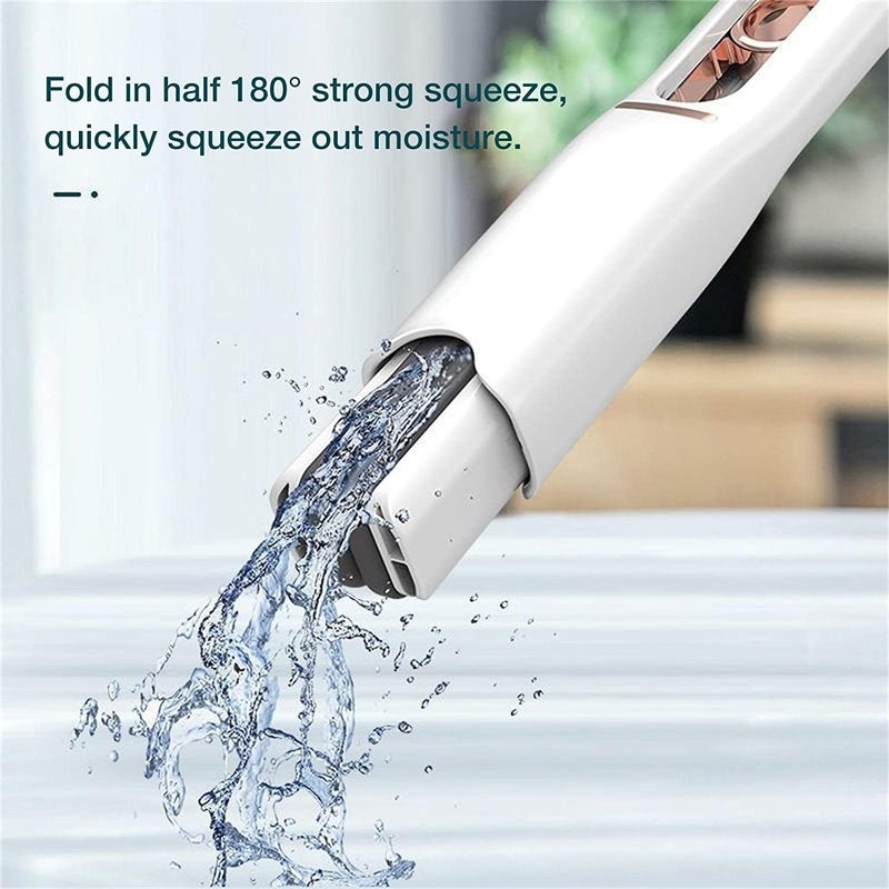 DeoDap Portable SELFSqueeze Short MOP Mini Hand WASHFree Strong Absorbent MOP with 1 Cotton Head Cleaning Sponge for Bathroom Kitchens Table - Image 4