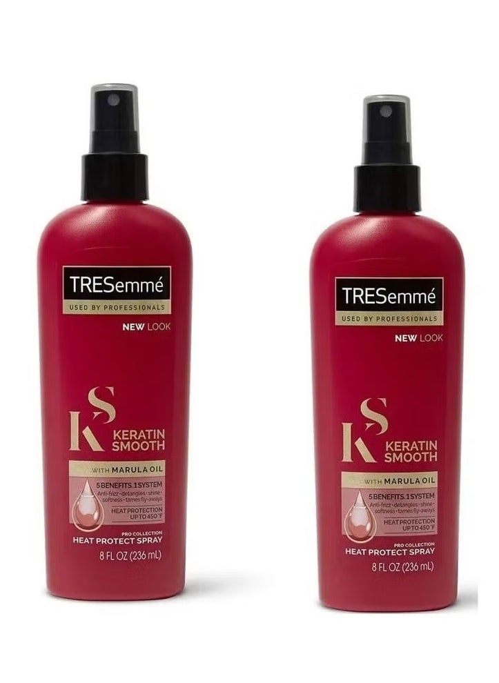 TRESemmé TRESemmé Keratin Smooth Heat Protection Spray, 8 fl oz (235 ml) (Pack of 2) 