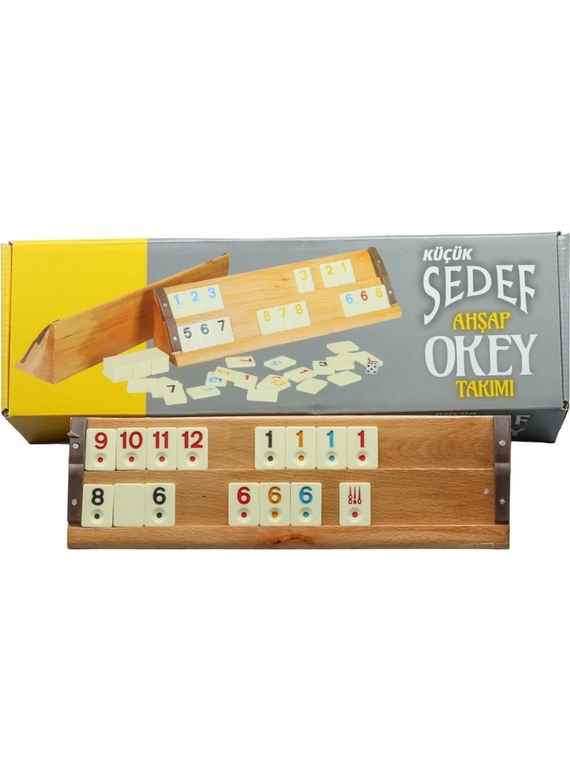 Sedef - Mother of Pearl Wood Okey Small Size Melamine Stoned - Image 1