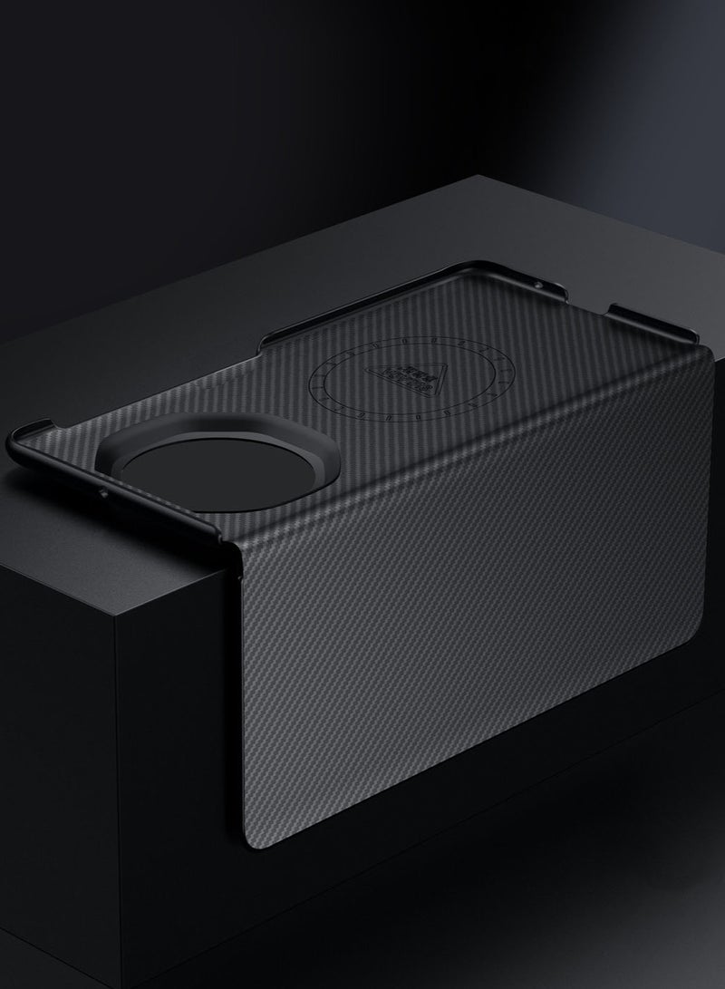 general Case for Magic V5 Magnetic Flip Case View Window + Wireless Charge + Card Slot,Carbon Fiber Folio Slim Case for Honor Magic V5 - Image 4