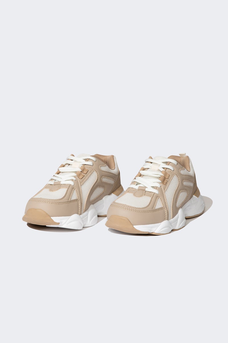 DeFacto Beige Unisex Unisex High Sole Sneakers Casual - Image 2