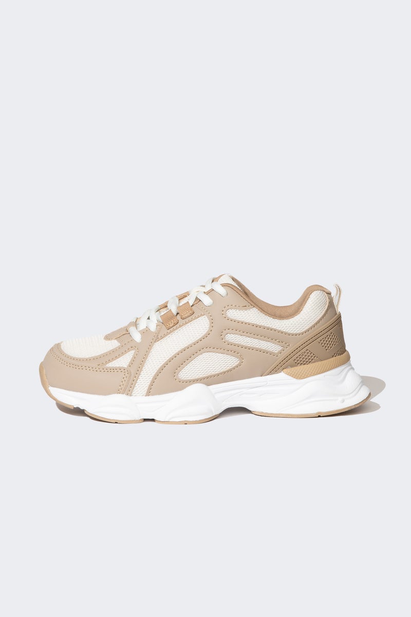 DeFacto Beige Unisex Unisex High Sole Sneakers Casual - Image 1