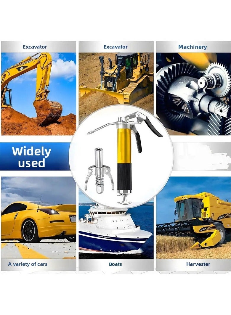 Grease Gun Kit 8000 PSI Heavy Duty Pistol Grip with Flex Hose, Rigid Pipe and Quick Coupler 14oz - Image 3