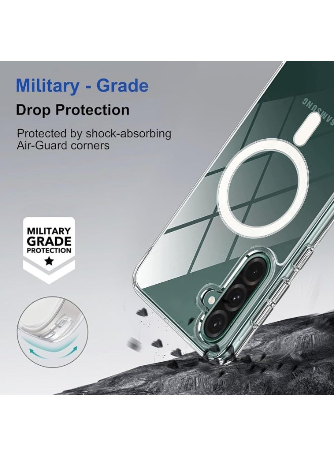 for Samsung Galaxy A36 & Samsung Galaxy A56 Case Clear [Compatible with Magsafe] [Strong Magnet] [Non-Yellowing] Magnetic Slim Thin Bumper Phone Cover, Lightweight, and Durable Clear - Image 4