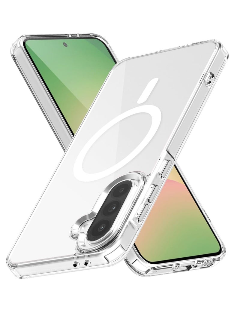 for Samsung Galaxy A36 & Samsung Galaxy A56 Case Clear [Compatible with Magsafe] [Strong Magnet] [Non-Yellowing] Magnetic Slim Thin Bumper Phone Cover, Lightweight, and Durable Clear - Image 1