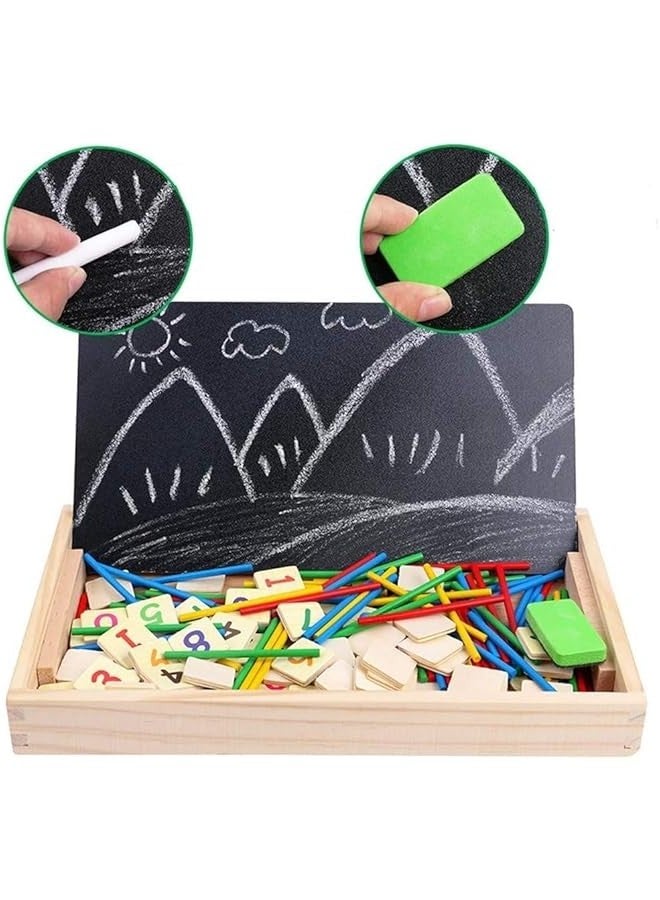 Wooden Educational Math Toys for Boys and Girls Ages 3-9 | Montessori Number Blocks | Teach Learning Clock | Counting and Educational Kits - Image 5