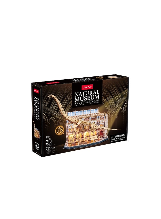 CubicFun 3D Puzzle With LED Dinosaur Brachiosaurus - 216 Pcs - Image 1