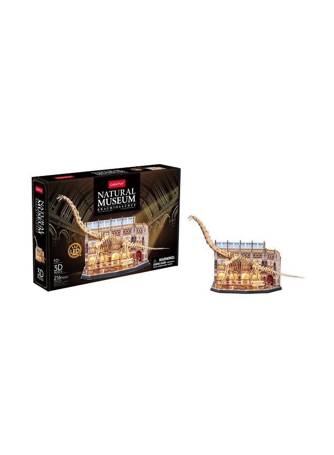 CubicFun 3D Puzzle With LED Dinosaur Brachiosaurus - 216 Pcs - Image 4