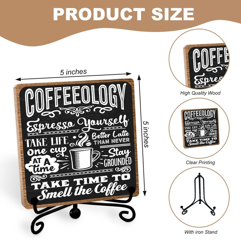 Toerifer Funny Coffee Bar Accessories - Table Decorations & Desk Shelf Cubicles for Coffee Bar Decoration - Image 2