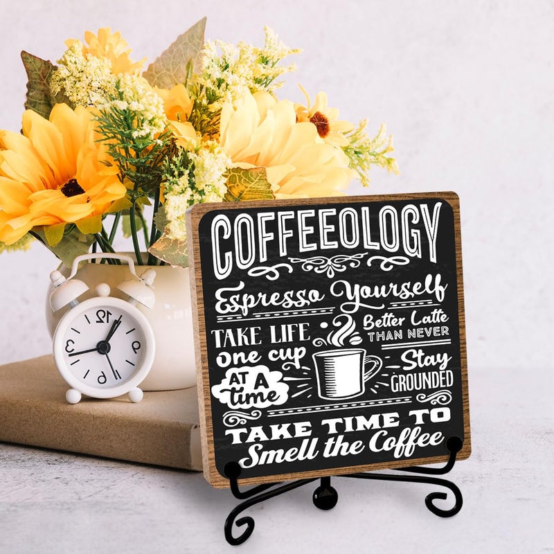 Toerifer Funny Coffee Bar Accessories - Table Decorations & Desk Shelf Cubicles for Coffee Bar Decoration - Image 3