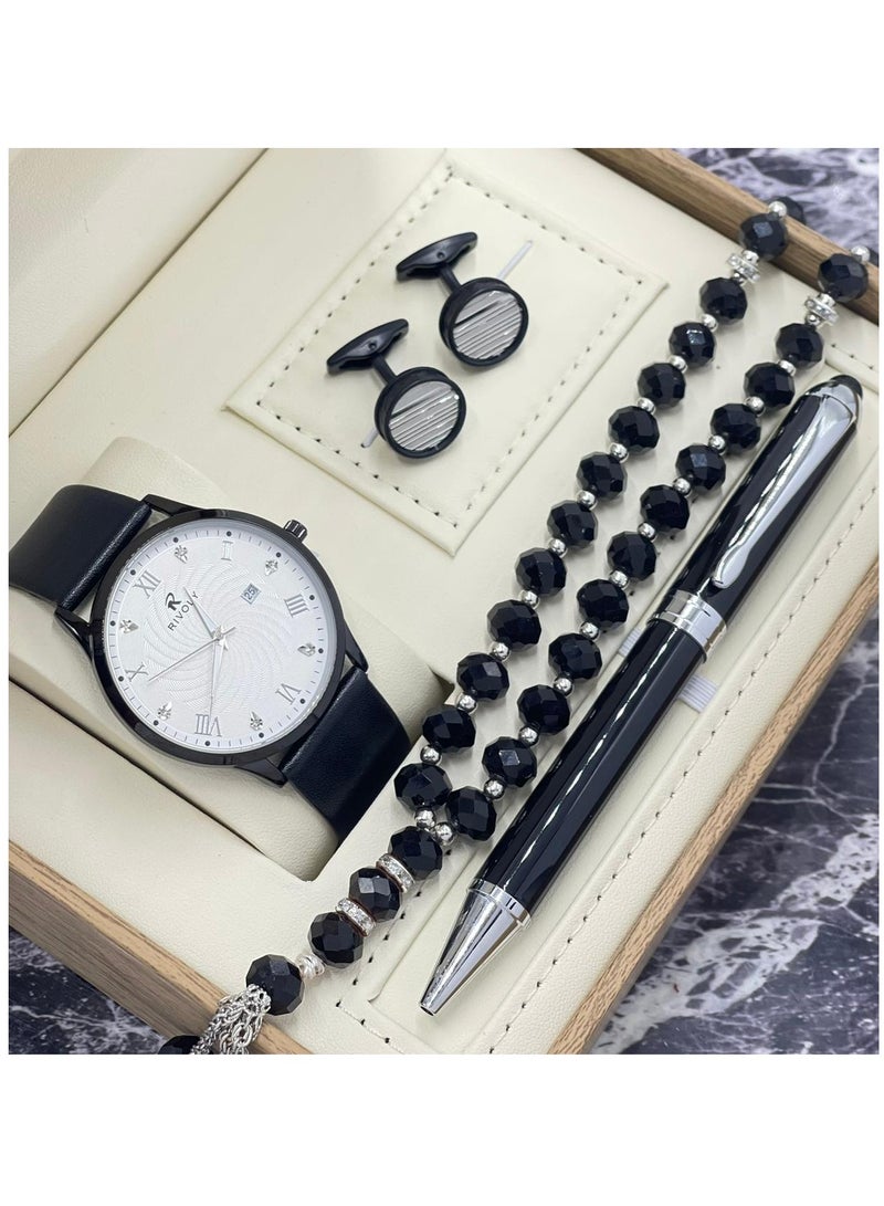 Watch A men's watch set consisting of a watch, a rosary, a cup and a pen