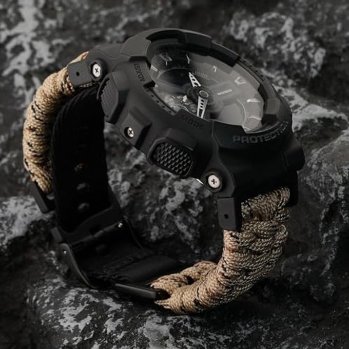 Abanen Nylon Braided Watch Band Paracord Strap With Adjustable Safety Buckle For Casio Gshock Dw-5600/8900, Ga-100/Gw-B5600/Gb-5600 /Gw-6900 (Coyote Tan) - Image 2