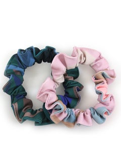 Bardees 2-PACK SCRUNCHIES (GREENXPINK) 