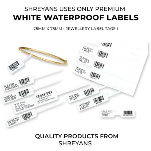 SHREYANS Direct Thermal Labels (Pack Of 10, 50mm x 25mm) - Non Tearable, Scratch Free, Water Proof & Non Fade Stickers With Permanent Marking, 500 Labels - Image 3