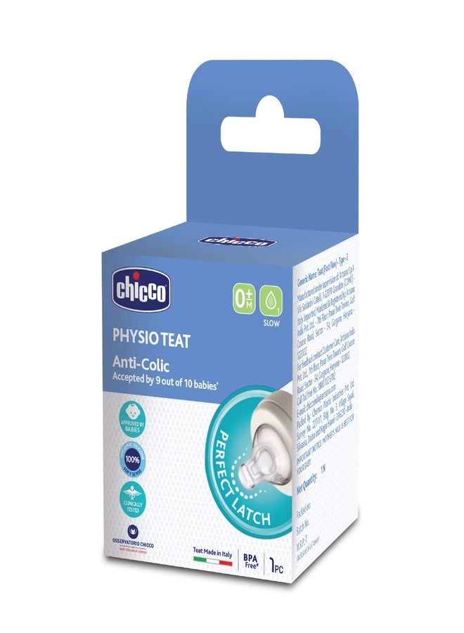 Chicco Teat Perfect 5 with Anti-Colic Effect, Nipple for Wide Neck Feeding Bottles, Regular & Slow Flow, for Newborn Babies 0m+, White - Image 1