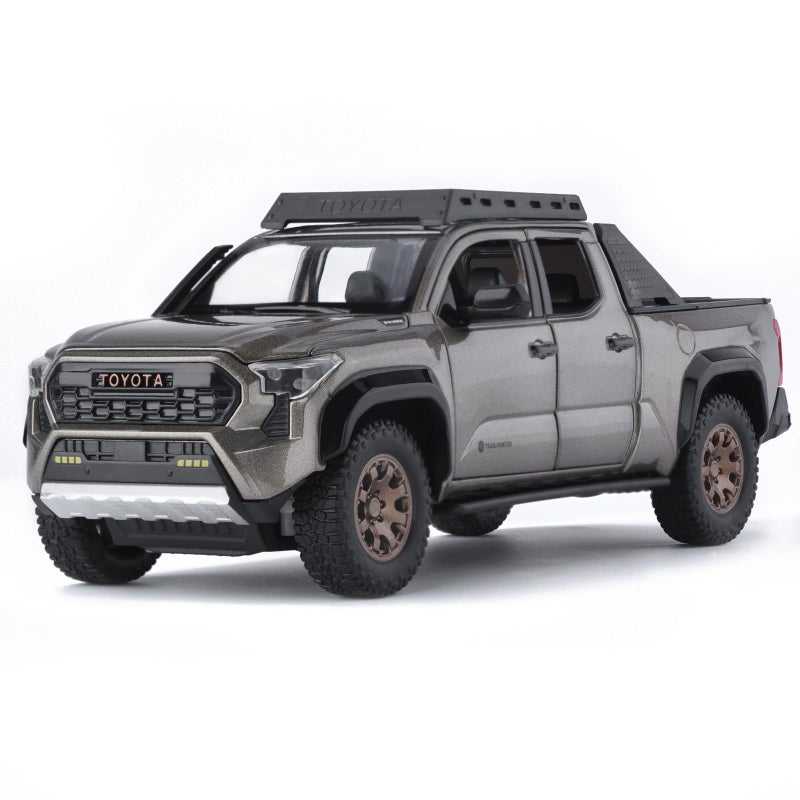 FRJV Toy Trucks for Boys 1 24 Diecast Cars Tacoma Toy TruckCollectible Metal Pickup Trucks Model Car KitsPull Back Tacoma Truck Toy with Lights and SoundsToy Trucks for Boys Age 47Bronze - Image 3