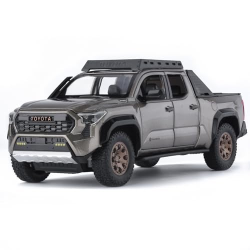 FRJV Toy Trucks for Boys 1 24 Diecast Cars Tacoma Toy TruckCollectible Metal Pickup Trucks Model Car KitsPull Back Tacoma Truck Toy with Lights and SoundsToy Trucks for Boys Age 47Bronze - Image 1