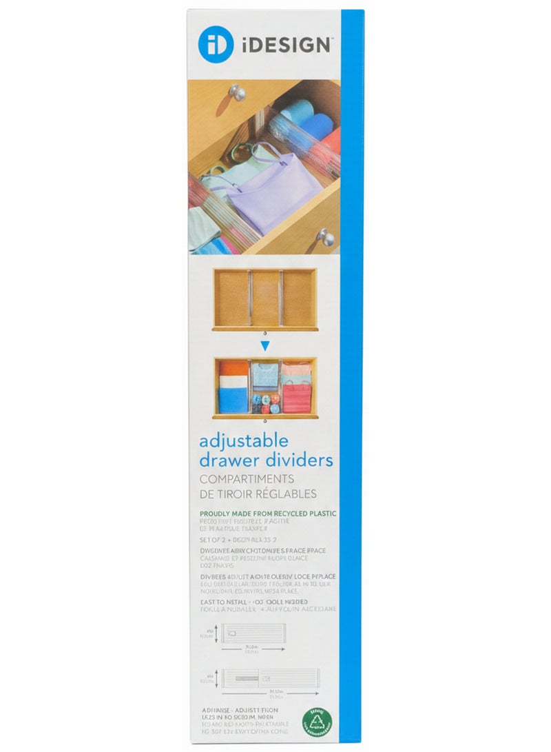 IDesign Adjustable Drawer Divider 2Pcs - Image 1