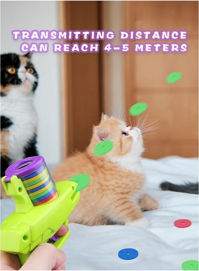 Toshionics 2PCS Mini Frisbee Gun Toy Set with 32 EVA Flying Discs Ideal for Indoor and Outdoor Shooting Game for Kids 3+ - Image 5